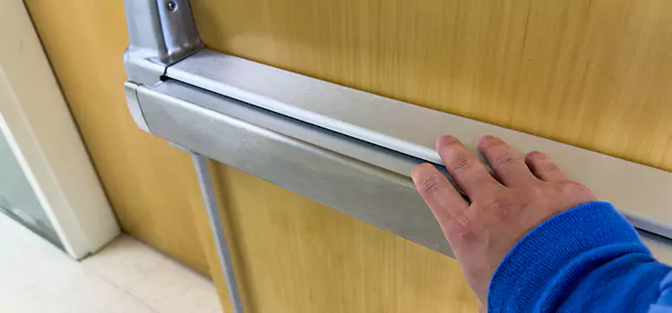 Installing a Push Bar on a Door Temescal Valley